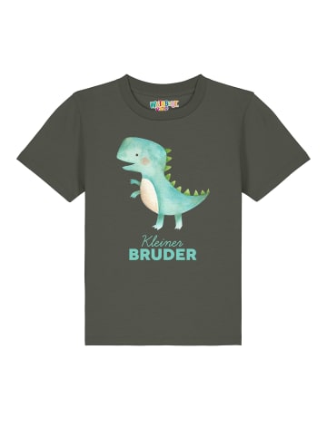 wat? Apparel T-Shirt Dinosaurier 03 Kleiner Bruder in Khaki