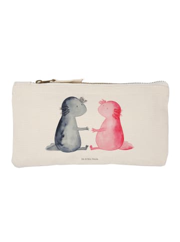 Mr. & Mrs. Panda Schminktasche Axolotl Liebe ohne Spruch in Weiß