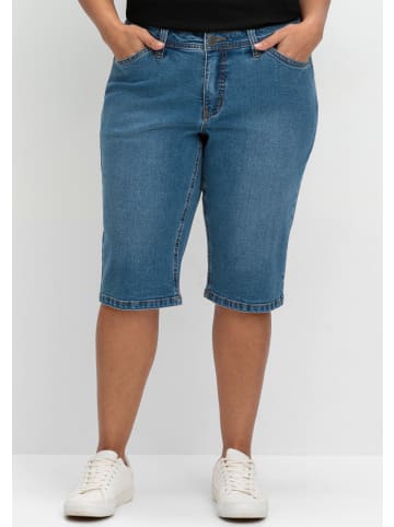 sheego Jeansbermudas in blue denim