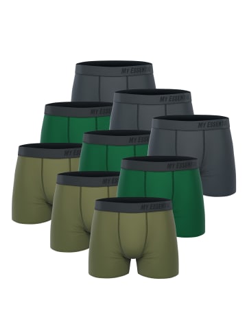 Unbekannt Boxershorts My Essential 9 Pack Boxers Cotton Bio in Green