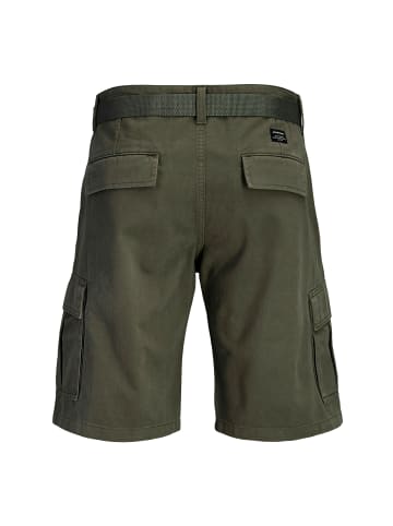 Jack and Jones Cole Hudson Belted Cargo Shorts Mid in Oliv