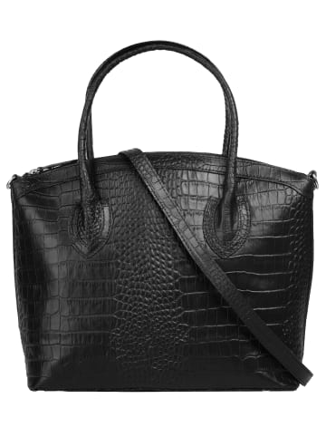 Cluty Handtasche echt Leder in schwarz