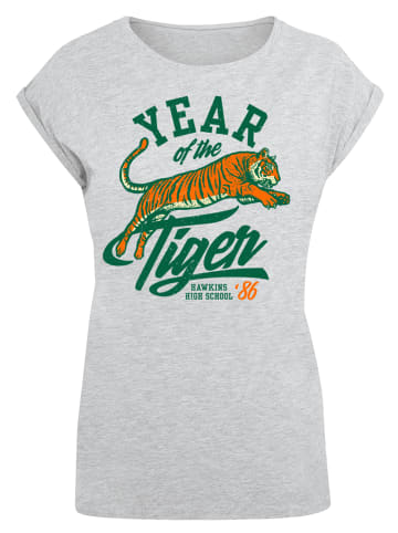 F4NT4STIC T-Shirt Stranger Things Hawkins Year of The Tiger 86 in grau meliert