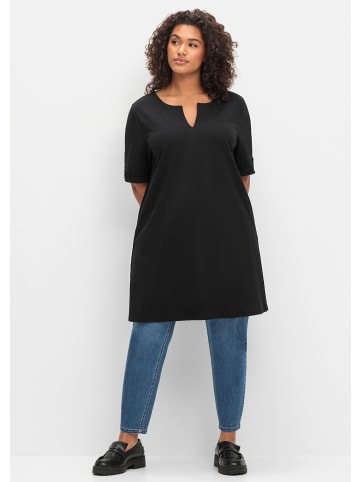 sheego Longshirt in schwarz