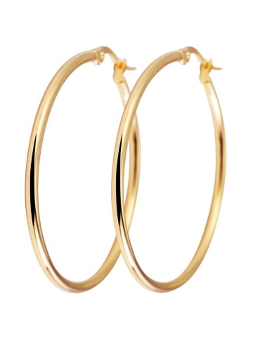 Adeliás Damen Ohrringe – Creole aus Edelstahl in gold