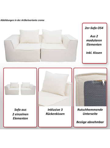 MCW 2er-Sofa O54, Hellgrau
