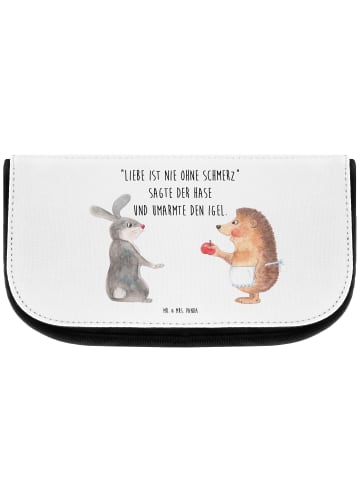 Mr. & Mrs. Panda Waschbeutel Hase Igel mit Spruch in Weiß