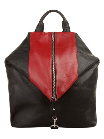Cluty Rucksack echt Leder in rot