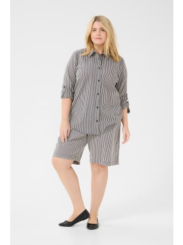 KAFFE curve Langarm - Hemd KCnana in Midnight/White Stripe
