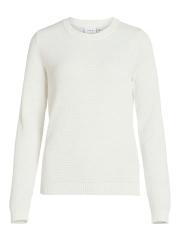 Vila Strickpullover in White Alyssum