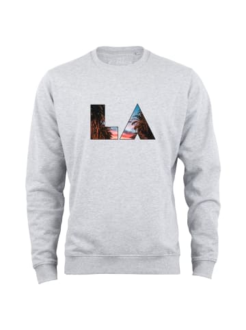 Cotton Prime® Skyline Sweatshirt "Los Angeles" - Weltenbummler Kollektion in Grau-Melange