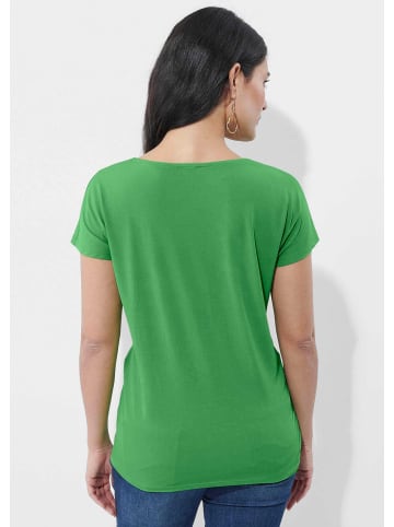 Alba Moda Modisches Freizeitshirt mit Schößchen in grün