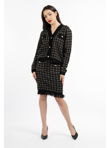 faina Damen Strickrock in schwarz