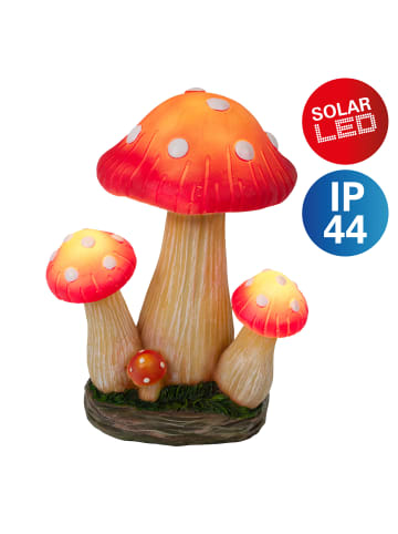 näve LED Solarleuchte "FUNGO" in multicolor - (L)17.7 cm x (B)12 cm x (H)23 cm