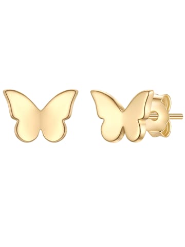 Glanzstücke München Ohrstecker Schmetterling aus Sterling Silber mit in gelbgold