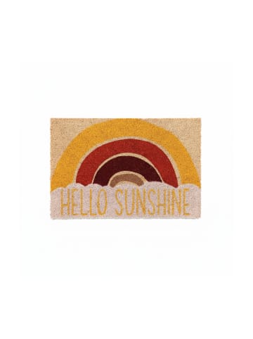 relaxdays Fußmatte "Hello Sunshine" in Bunt - 40 x 60 cm