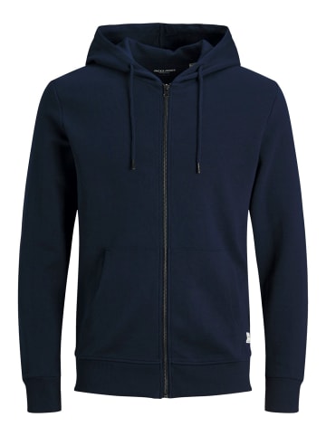 Jack & Jones Sweatjacke JJEBASIC ZIP in Blau