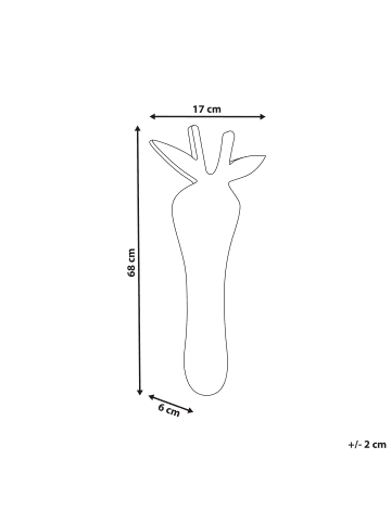 Beliani Wandobjekt EKPOMA in Braun/Schwarz - (W) 17 x (H) 68 x (L) 6 cm