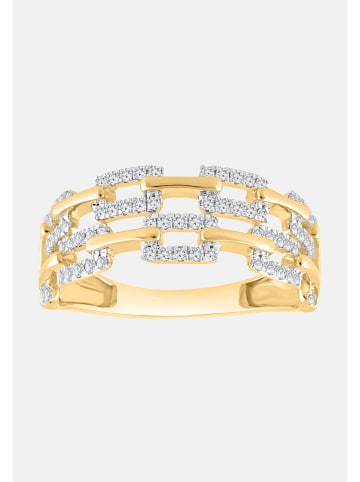 Diamant Exquis Ring aus 375 Gelbgold mit Diamant