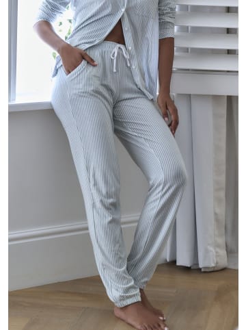 s.Oliver Pyjamahose in grün-gestreift