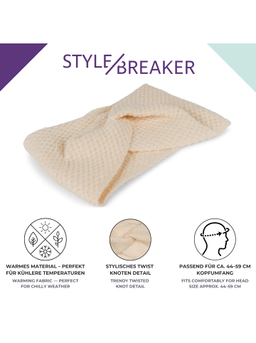 styleBREAKER Strick Stirnband in Creme-Beige