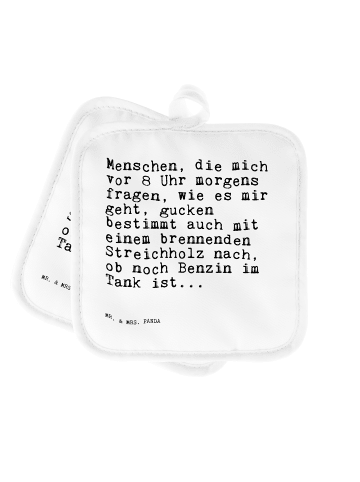 Mr. & Mrs. Panda Topfuntersetzer Menschen, die mich vor... mit S... in Weiß