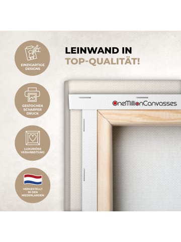 OnlyWow Leinwand Bilder Sandfarben