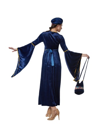tectake Edles, mittelalterliches Gewand aus blauem Samt, blau