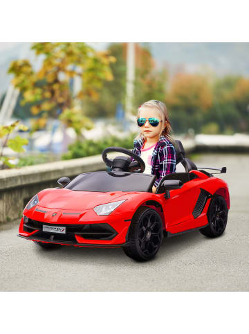 HOMCOM LAMBORGHINI Kinder Elektroauto3-5 Jahre Rot