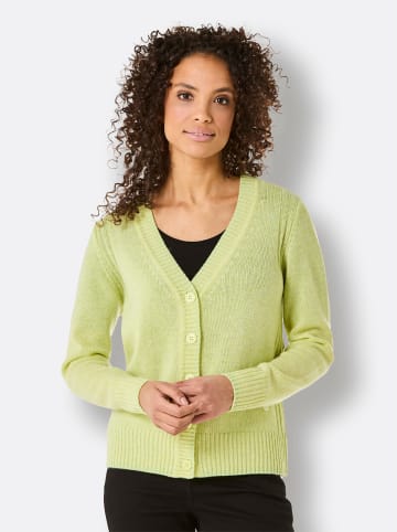 creation L Strickjacke in pistazie-meliert