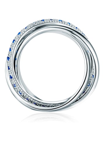 Lulu & Jane Ring aus Messing mit Zirkonia in silber