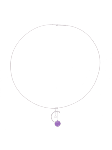 Xen Atelier Collier "Amethyst und Süßwasserzuchtperle" in Silber