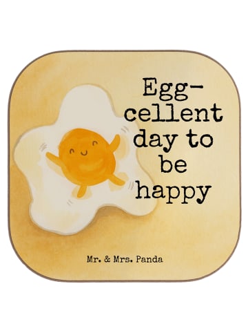 Mr. & Mrs. Panda Untersetzer Tasse Spiegelei Ei Design mit Spruch in Weiß
