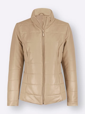 Sieh an! Lederimitat-Jacke in beige