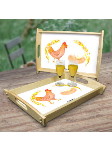 Mr. & Mrs. Panda Serviertablett Huhn Stolz ohne Spruch in Weiß