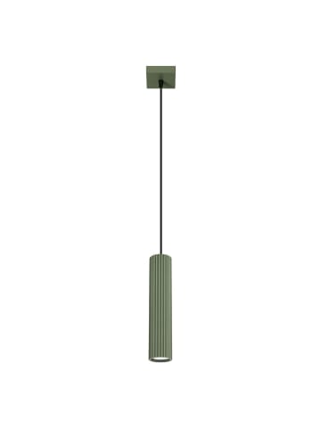 Licht-Erlebnisse Pendelleuchte (B)8 x (L)8 x (T)118 cm in Olivgrün