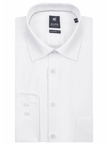 HATICO Langarm FreizeitHemd für Herren in weiß