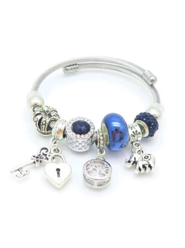 Bungsa Armband in Silber, Blau