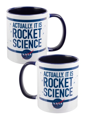 United Labels NASA Tasse - Rocket Science - Kaffeetasse aus Keramik 320 ml in blau/weiß