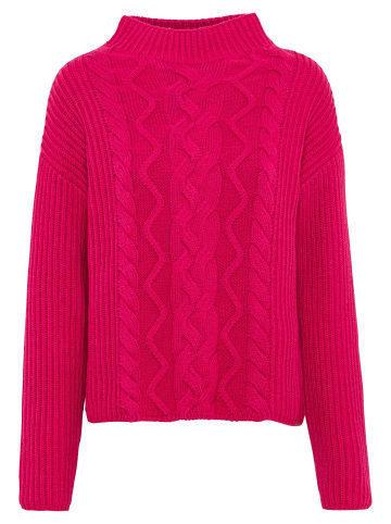 Camel Active Strickpullover mit Turtleneck in Magenta