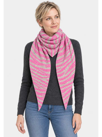 Faera Schal Zebramuster Dreiecksform Spitze Enden in Pink