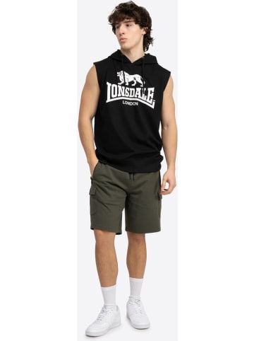 Lonsdale T-Shirt "Bignor Ärmelloses Sweatshirt Mit Kapuze Normale Passform" in Schwarz