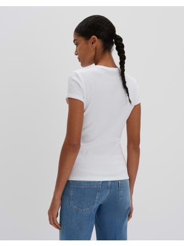 someday. Figurbetontes Rippshirt mit Rundhalsausschnitt in White