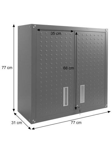 MCW Hängeschrank O52 abschließbar, Dunkelgrau