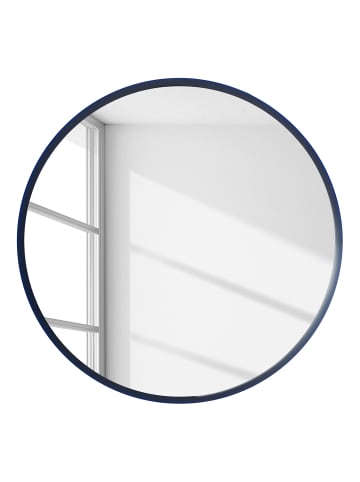 home24 Beleuchteter Spiegel Rewin Rund in Schwarz