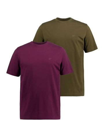 JP1880 Kurzarm T-Shirt in aubergine