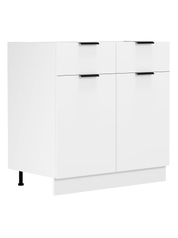 VCM  Küchenschrank B80 cm Unterschrank Schublade Fasola in Weiß