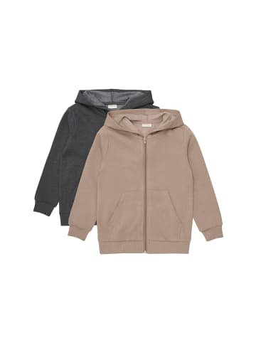 Minymo Kapuzensweatjacke in Braun
