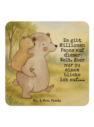 Mr. & Mrs. Panda Untersetzer Papa Bär Design mit Spruch in Weiß