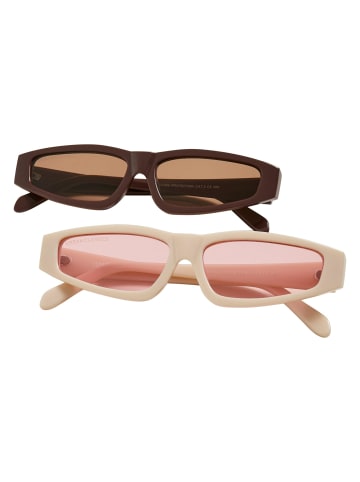 Urban Classics Sonnenbrillen in brown/brown+offwhite/pink